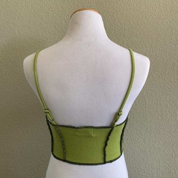 🔥5 for $45🔥 ISALIS green tank top Size S /super cute - Picture 3 of 4